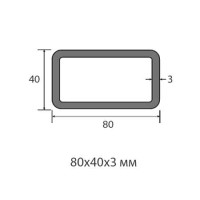 Профильная труба 80х40х3